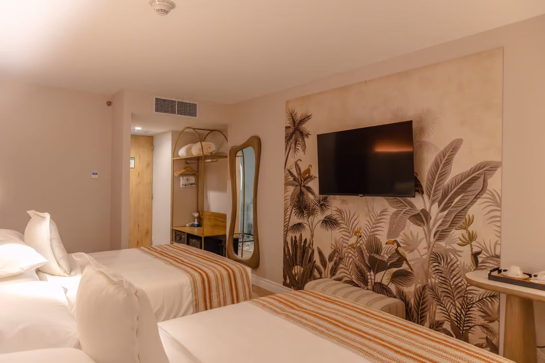 2 Double Beds con Balcón